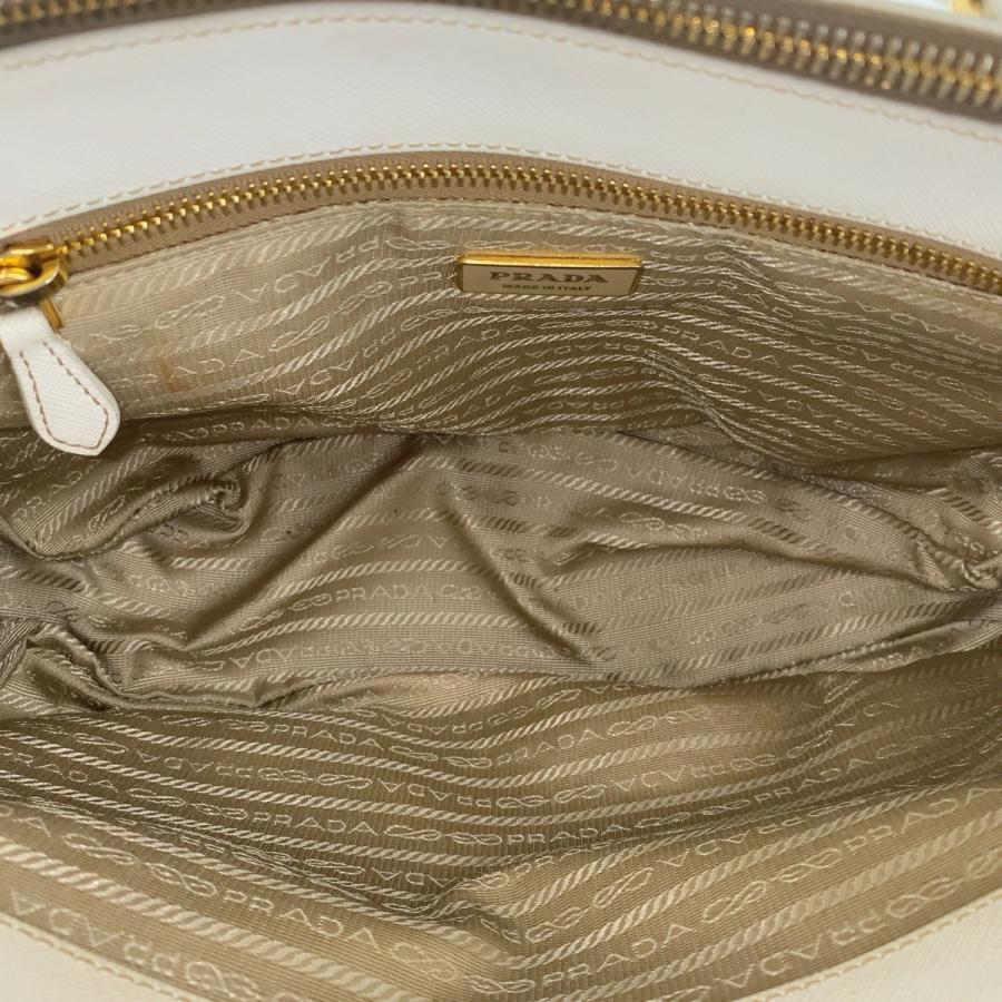 PRADA プラダ サフィアーノ ガレリア ホワイト ゴールド金具 レザー トートバッグ ハンドバッグ レディース 506007 | PRADA | 06