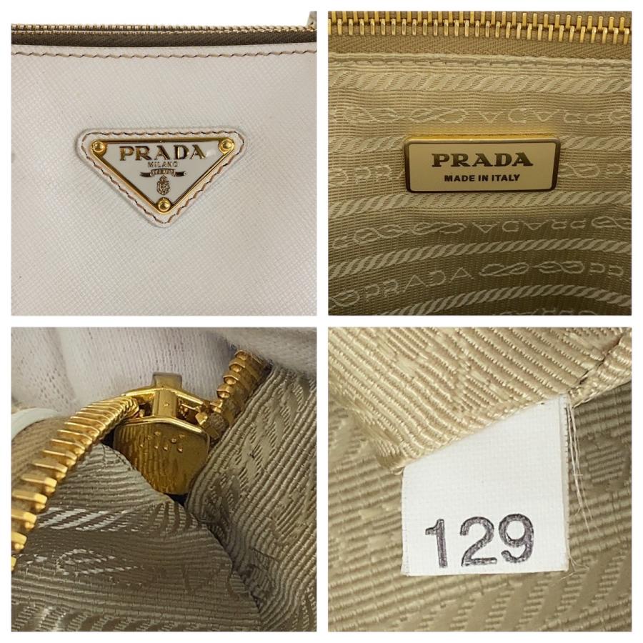 PRADA プラダ サフィアーノ ガレリア ホワイト ゴールド金具 レザー トートバッグ ハンドバッグ レディース 506007 | PRADA | 08