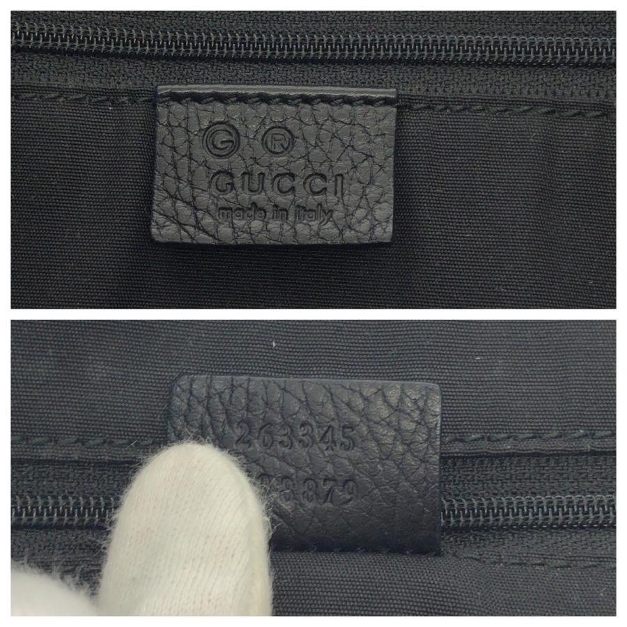 GUCCI（グッチ） 美品 ブラック 黒 ゴールド金具 ナイロン 263345