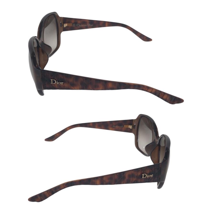 美品 Dior ディオール ブラウン ゴールド金具 プラスチック 393HA 60