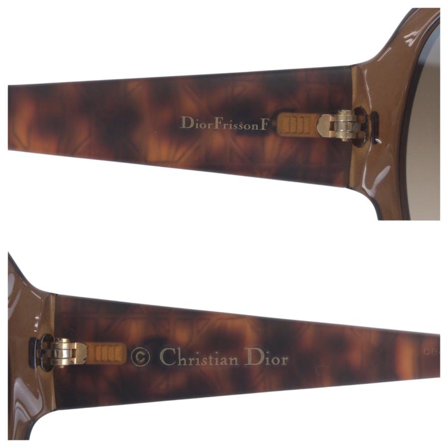 美品 Dior ディオール ブラウン ゴールド金具 プラスチック 393HA 60