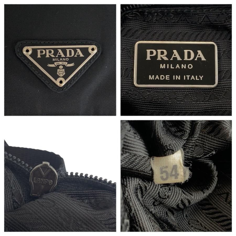 美品 PRADA プラダ テスート 三角ロゴプレート ブラック 黒 シルバー金具 ショルダーバッグ メッセンジャーバッグ レディース 506050_3