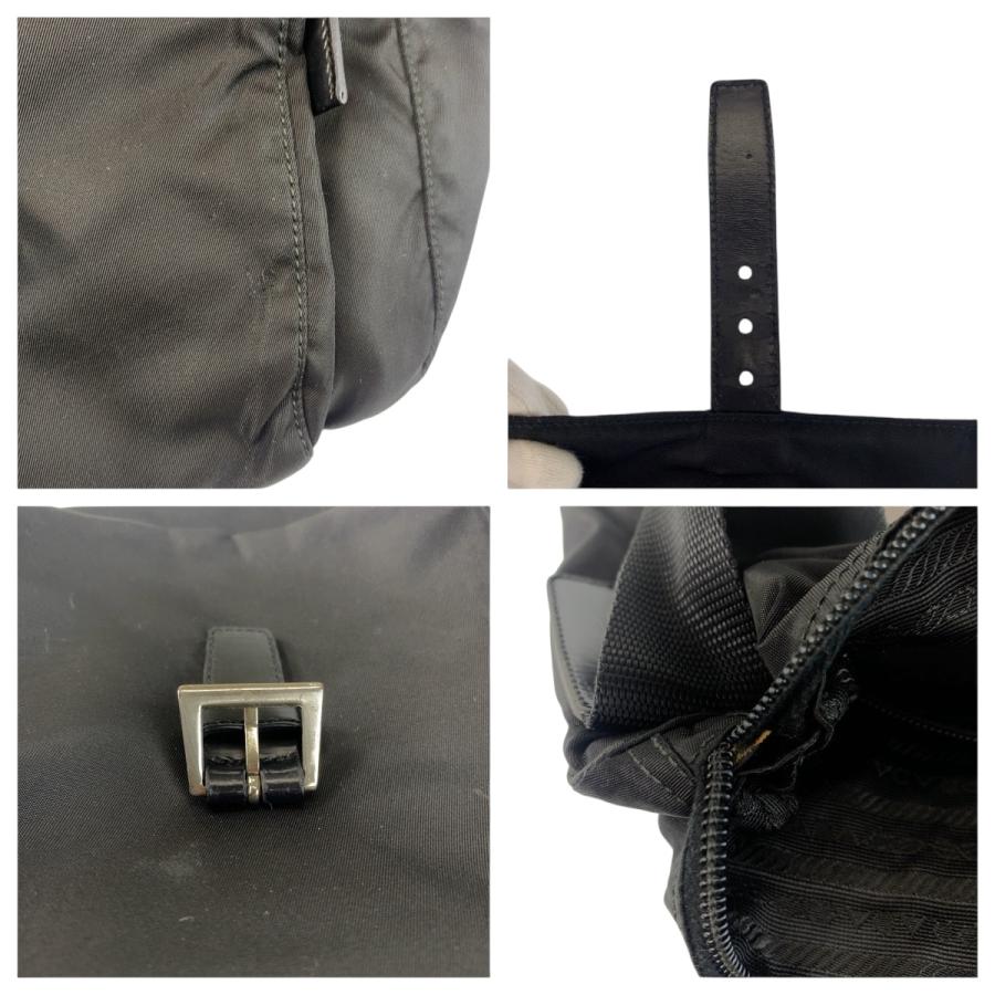 美品 PRADA プラダ テスート 三角ロゴプレート ブラック 黒 シルバー金具 ショルダーバッグ メッセンジャーバッグ レディース 506050_5