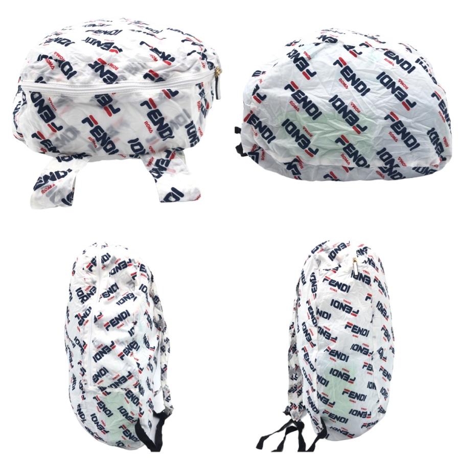 FENDI（フェンディ） 美品 FILAコラボ ポーチ付き ホワイト ナイロン