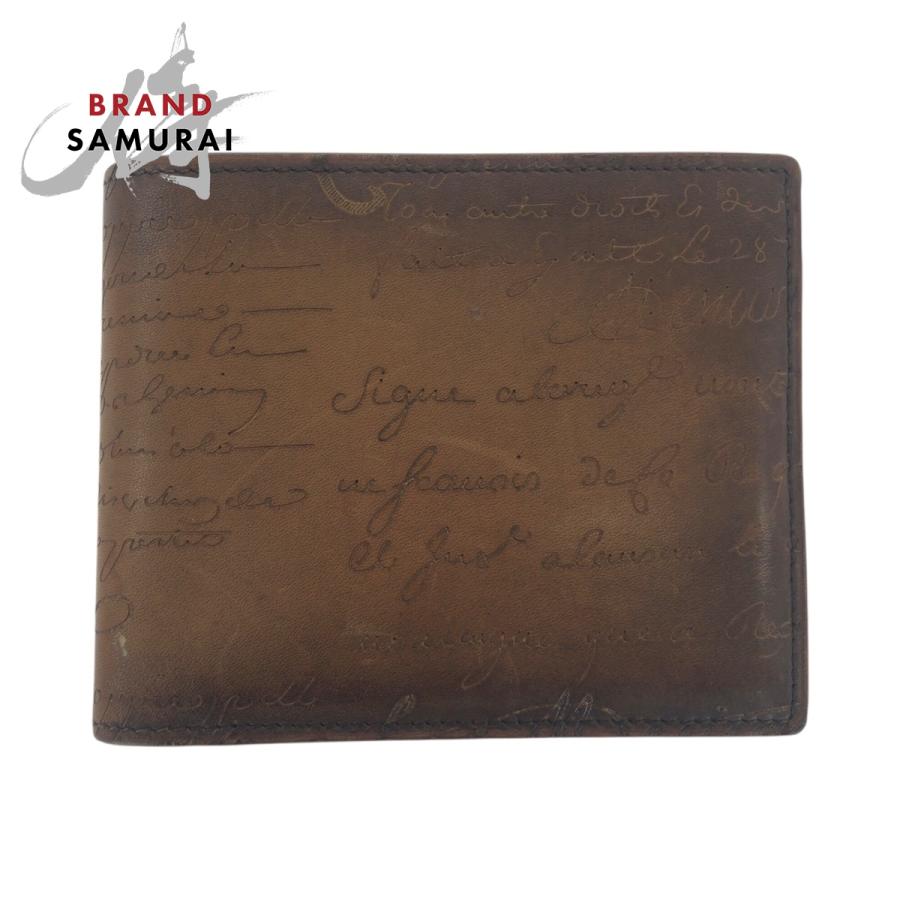 美品 Berluti ベルルッティ カリグラフィ スクリット ブラウン レザー