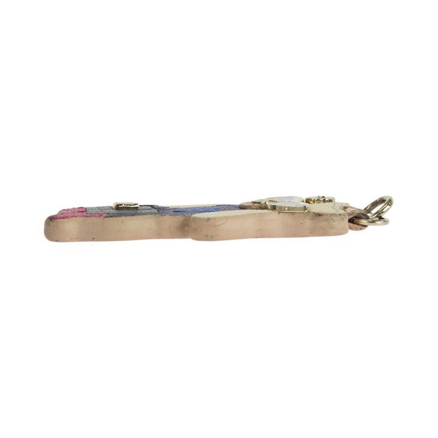 FURLA（フルラ） クマ マルチカラー ゴールド金具 レザー キーホルダー