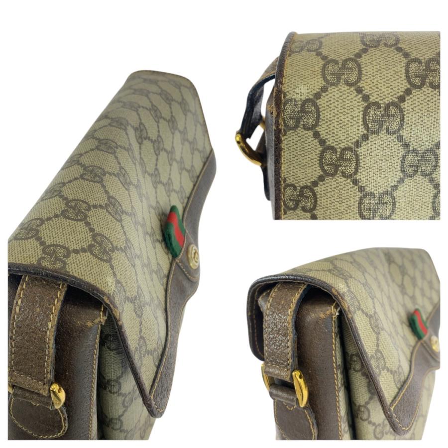 GUCCI グッチ ショルダーバッグ GGキャンバス シェリーライン レザー GUCCI（グッチ） ヴィンテージ シェリーライン オールドグッチ