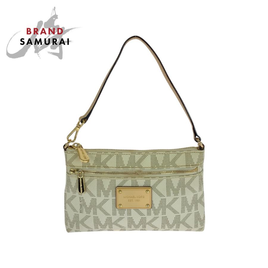 MICHAEL KORS（マイケルコース） 美品 オフホワイト ゴールド金具 PVC 