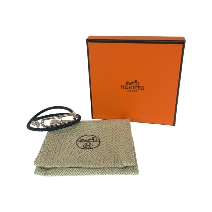 HERMES（エルメス） 美品 ルリ ブラック 黒 シルバー レザー/メタル 