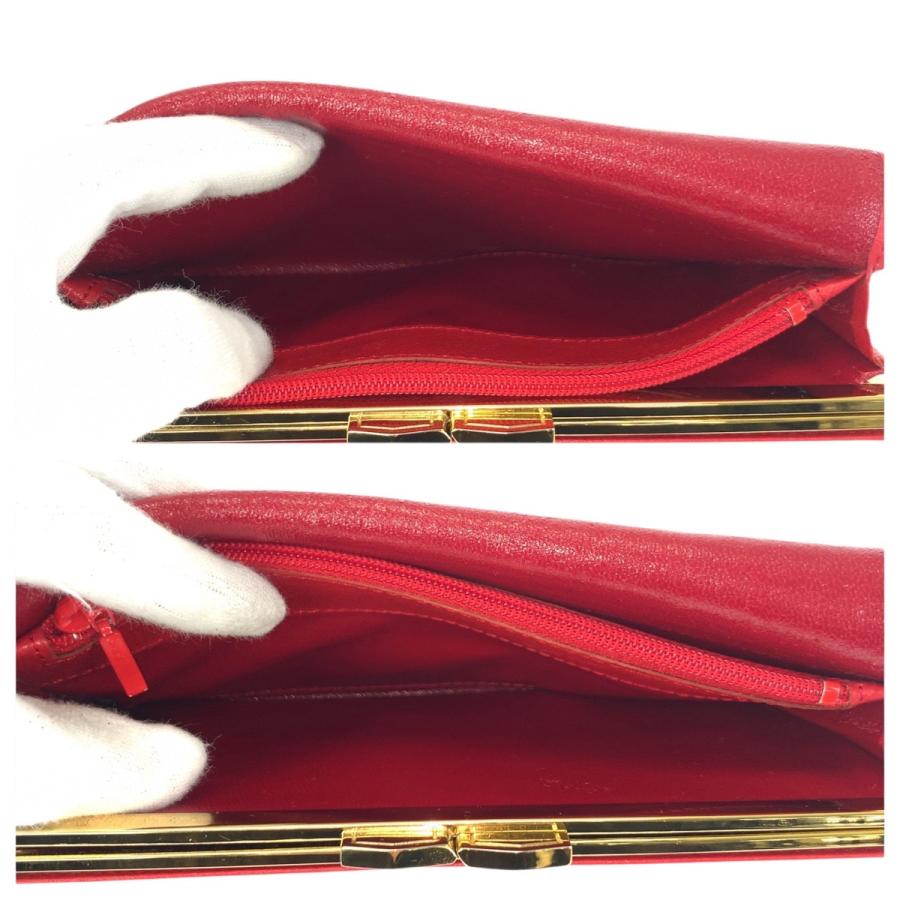 サンローラン YSL レザー 長財布　レッド SAINT LAURENT サンローラン YSL レッド ゴールド金具 レザー 長財布