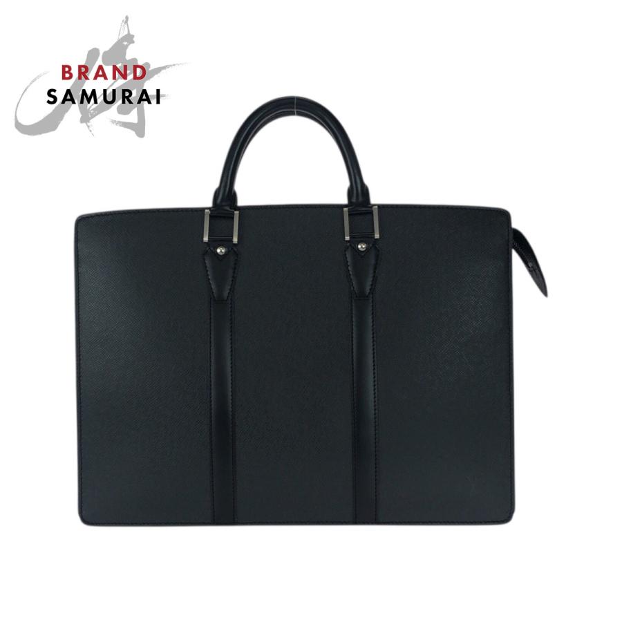 Louis Vuitton タイガ ポルトドキュマン ロザン ビジネスバッグ 黒 LOUIS VUITTON（ルイ・ヴィトン） 美品 タイガ ポルトドキュマン
