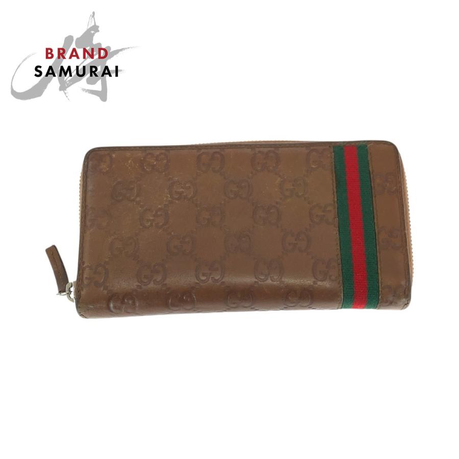 GUCCI（グッチ） 美品 シェリーライン ブラウン シルバー金具 レザー