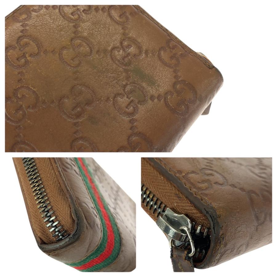 GUCCI（グッチ） 美品 シェリーライン ブラウン シルバー金具 レザー