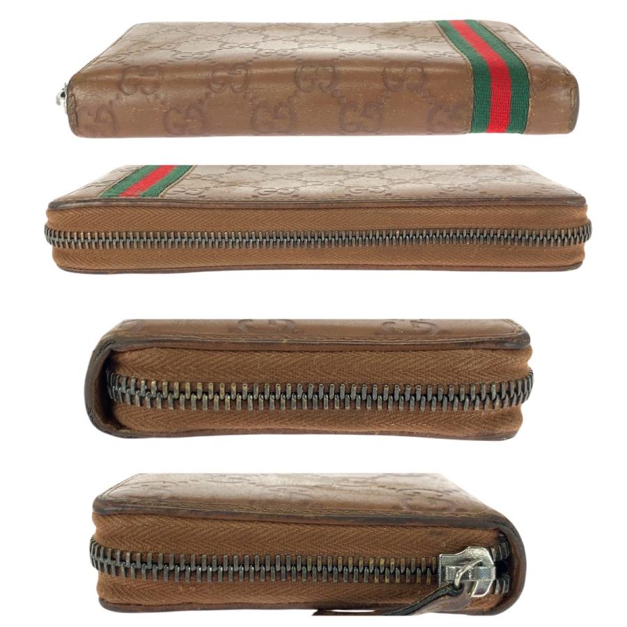 GUCCI（グッチ） 美品 シェリーライン ブラウン シルバー金具 レザー