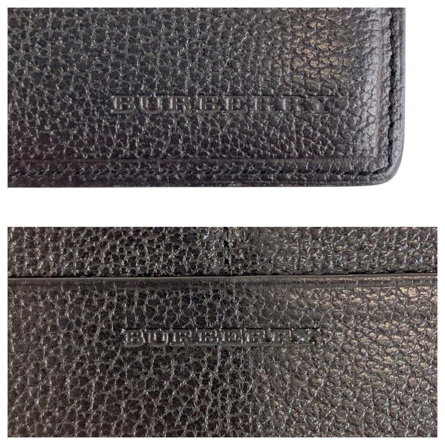 BURBERRY（バーバリー） 美品 チェック柄 ブラック 黒 レザー