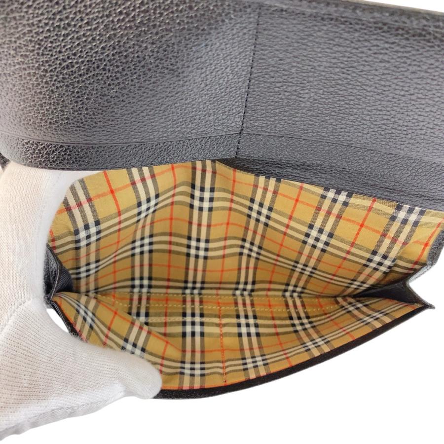 BURBERRY（バーバリー） 美品 チェック柄 ブラック 黒 レザー