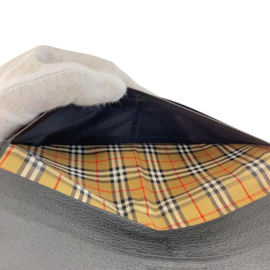 BURBERRY（バーバリー） 美品 チェック柄 ブラック 黒 レザー