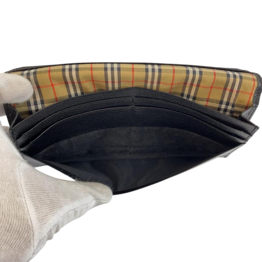 BURBERRY（バーバリー） 美品 チェック柄 ブラック 黒 レザー