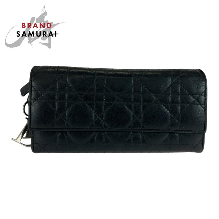 ＭＪ【Dior】財布 長財布　黒　クリスチャン・ディオール Christian Dior クリスチャンディオール カナージュ ブラック 黒