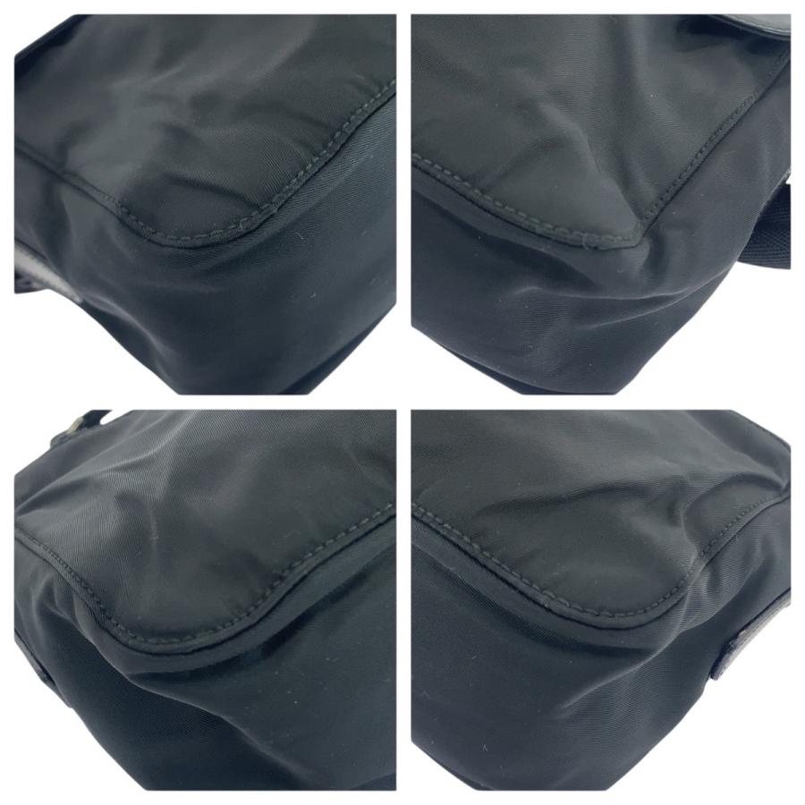 美品 PRADA プラダ テスート ブラック 黒 ガンメタ金具 ナイロン/レザー ショルダーバッグ メッセンジャーバッグ レディース 506294 | PRADA | 02
