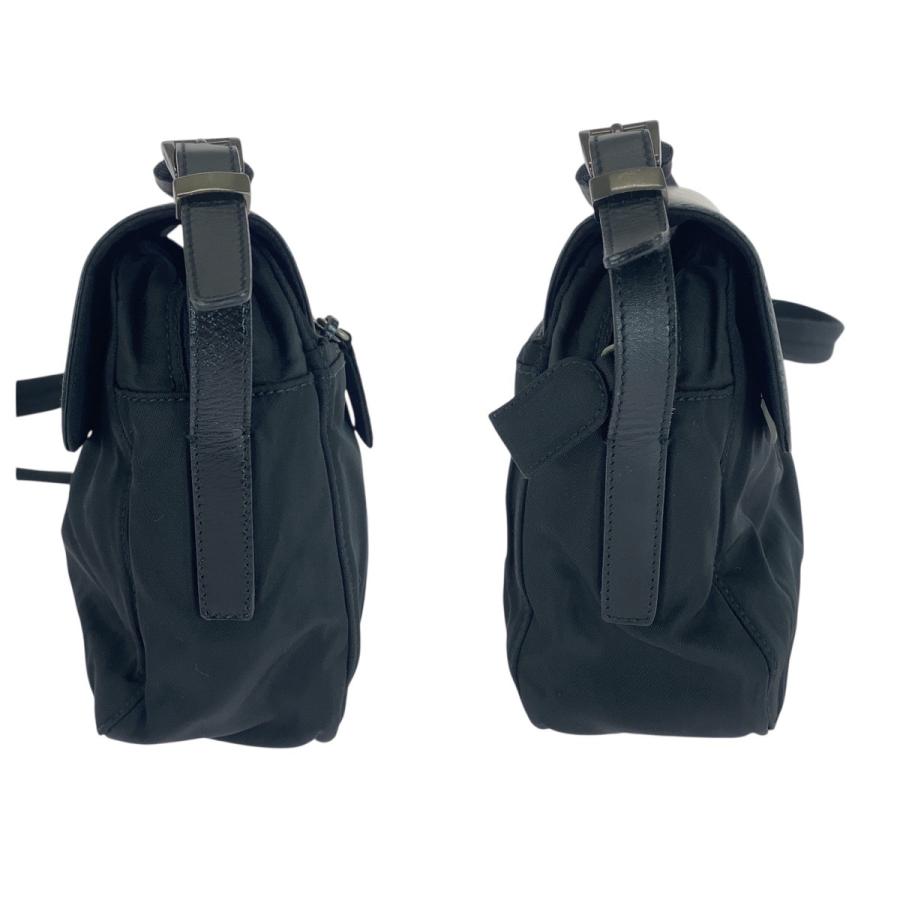 美品 PRADA プラダ テスート ブラック 黒 ガンメタ金具 ナイロン/レザー ショルダーバッグ メッセンジャーバッグ レディース 506294 | PRADA | 07