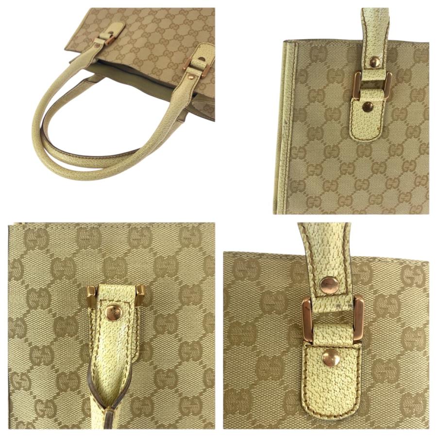 美品 GUCCI グッチ ベージュ アイボリー GGキャンバス 124260 トートバッグ ハンドバッグ ショルダーバッグ レディース 506325 | GUCCI | 04