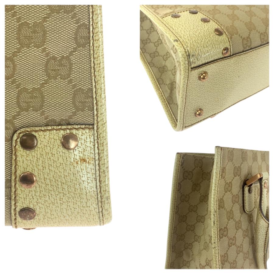 美品 GUCCI グッチ ベージュ アイボリー GGキャンバス 124260 トートバッグ ハンドバッグ ショルダーバッグ レディース 506325 | GUCCI | 05