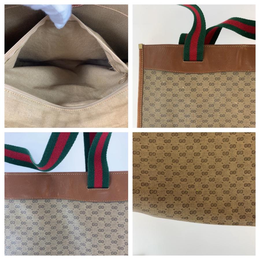 GUCCI グッチ ヴィンテージ シェリーライン マイクロGG ブラウン GGスプリームキャンバス トートバッグ ショルダーバッグ 506366 | GUCCI | 05