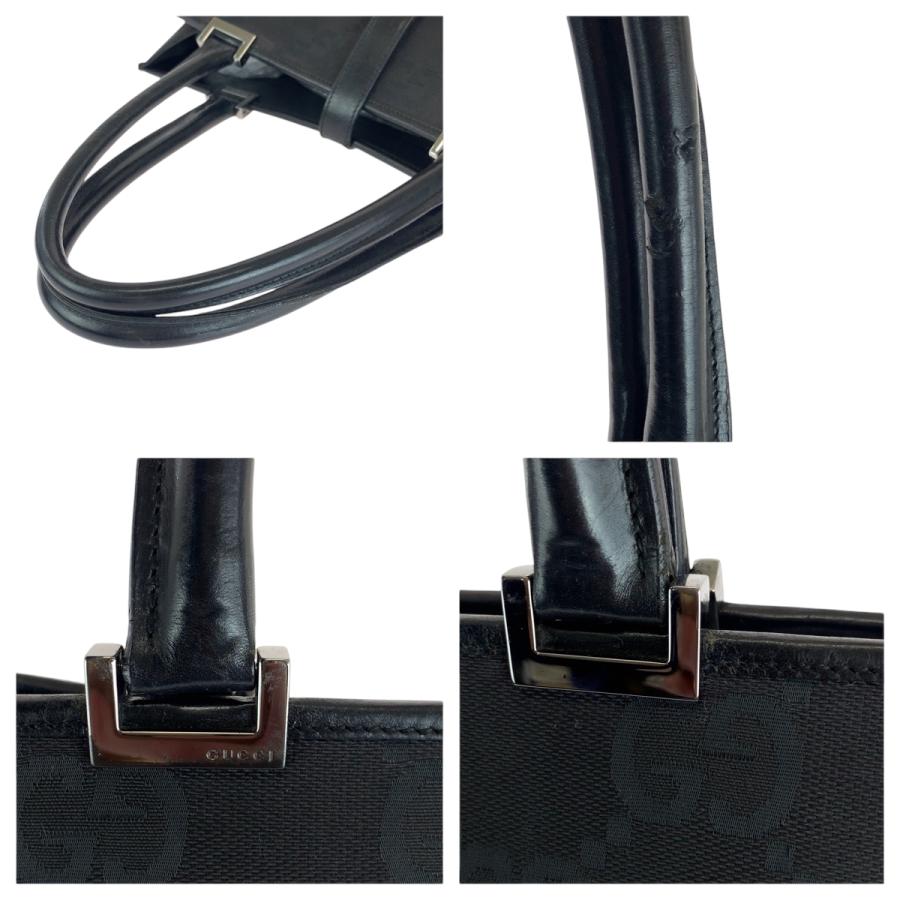 美品 GUCCI グッチ ジャッキー ブラック 黒 シルバー金具 GGキャンバス 002 1064 トートバッグ ハンドバッグ レディース 506368 | GUCCI | 04