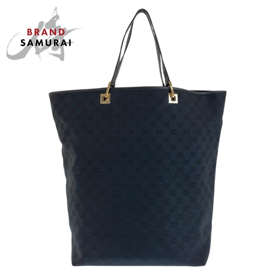 GUCCI（グッチ） 美品 ブラック 黒 ゴールド金具 GGキャンバス/レザー