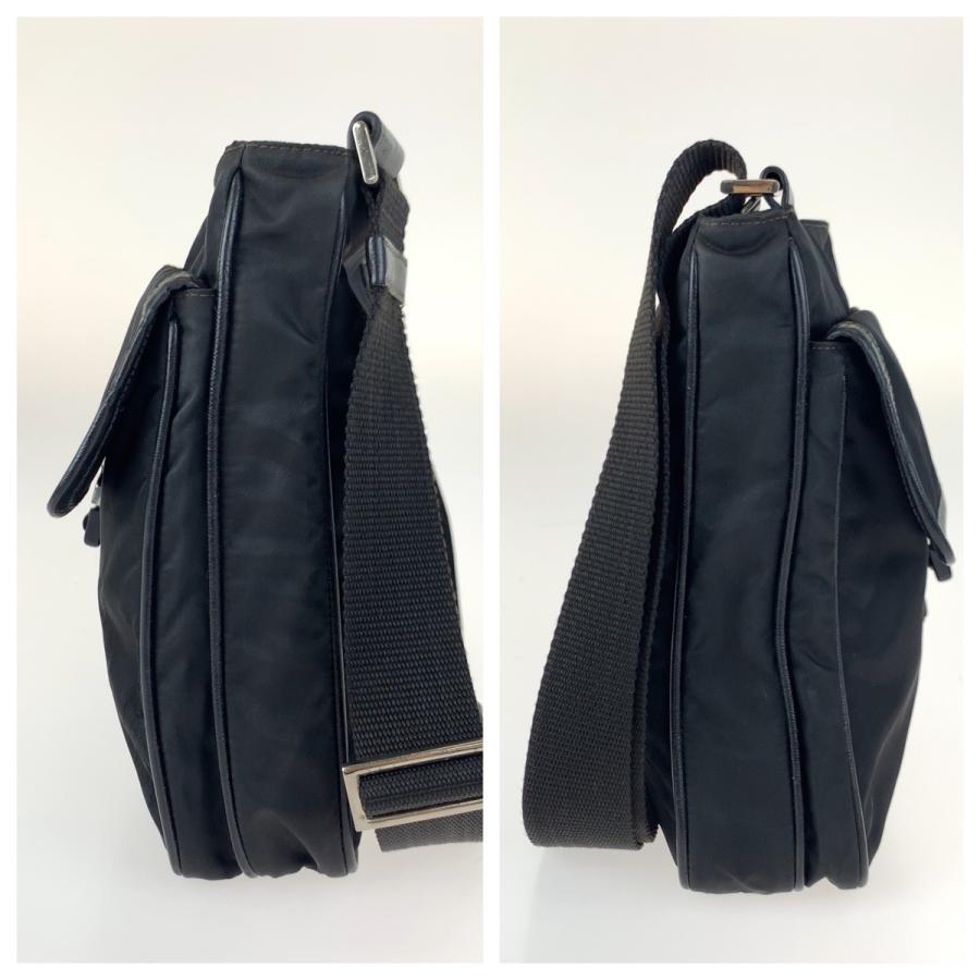 PRADA プラダ 三角ロゴプレート テスート ブラック 黒 シルバー金具 ナイロン ショルダーバッグ メッセンジャーバッグ メンズ 506370_6