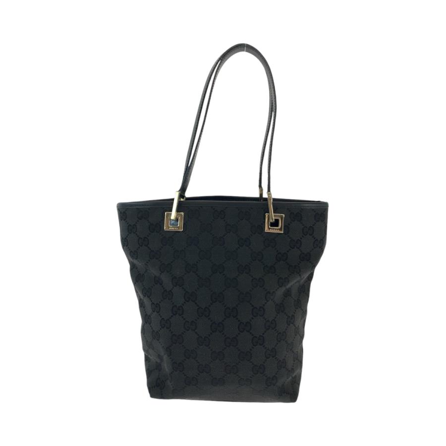 美品 GUCCI グッチ ブラック ゴールド金具 GGキャンバス 002 1099 トートバッグ ショルダーバッグ レディース 506381