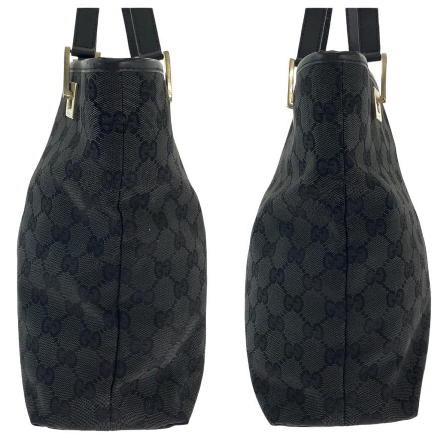 美品 GUCCI グッチ ブラック ゴールド金具 GGキャンバス 002 1099 トートバッグ ショルダーバッグ レディース 506381