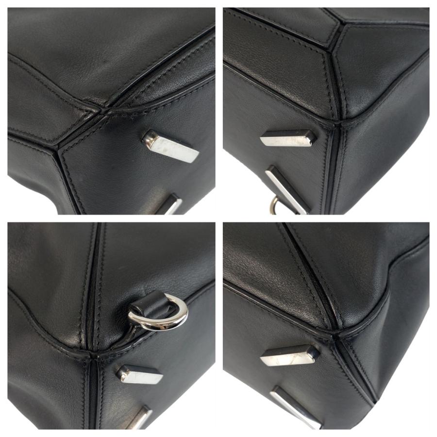 LOEWE（ロエベ） 美品 アナグラム パズルバッグ 黒 シルバー金具