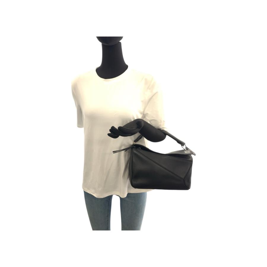 LOEWE（ロエベ） 美品 アナグラム パズルバッグ 黒 シルバー金具