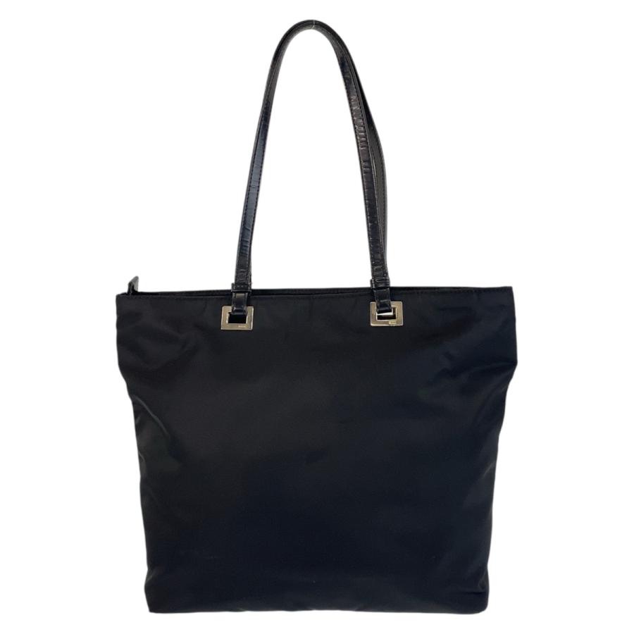 PRADA プラダ テスート 三角ロゴプレート ブラック 黒 シルバー金具 ナイロン/レザー トートバッグ ショルダーバッグ レディース 506402 | PRADA | 01