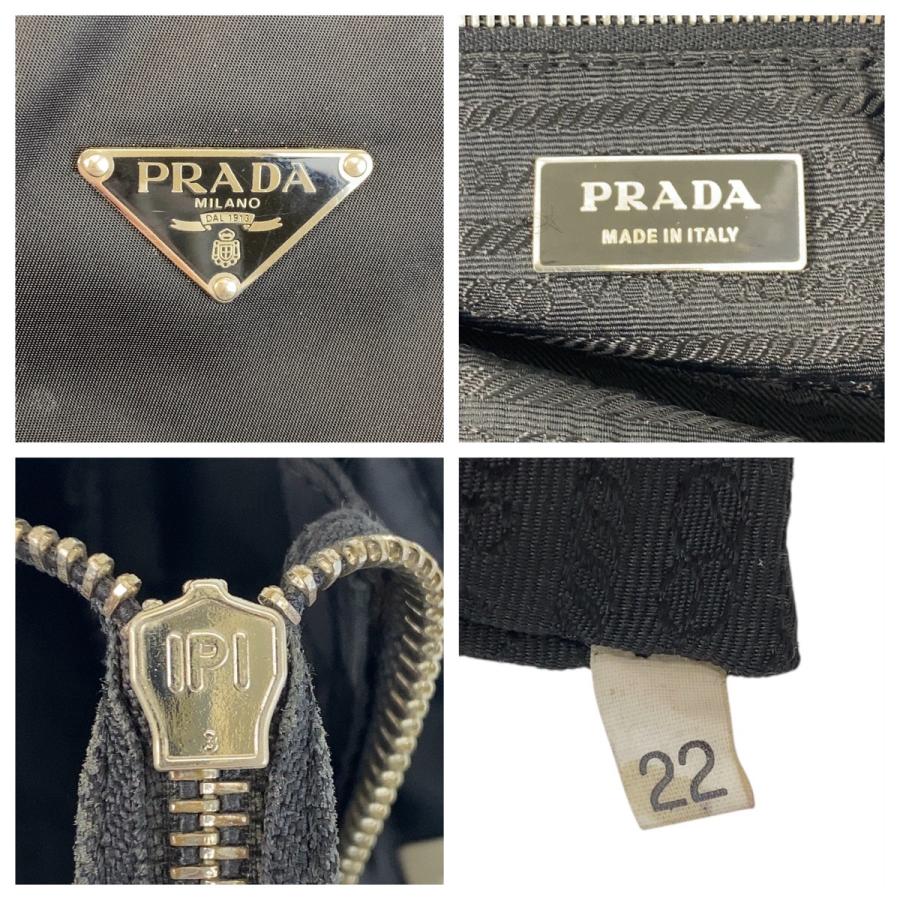 PRADA プラダ テスート 三角ロゴプレート ブラック 黒 シルバー金具 ナイロン/レザー トートバッグ ショルダーバッグ レディース 506402 | PRADA | 03