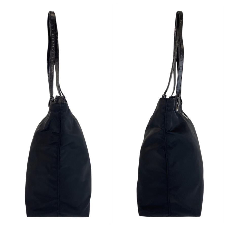 PRADA プラダ テスート 三角ロゴプレート ブラック 黒 シルバー金具 ナイロン/レザー トートバッグ ショルダーバッグ レディース 506402 | PRADA | 06