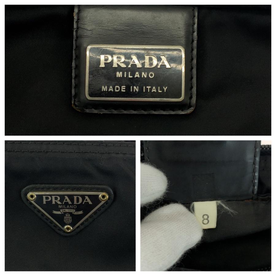 PRADA プラダ テスート 三角ロゴプレート ブラック 黒 シルバー金具 ナイロン ショルダーバッグ サコッシュ レディース 506416_3