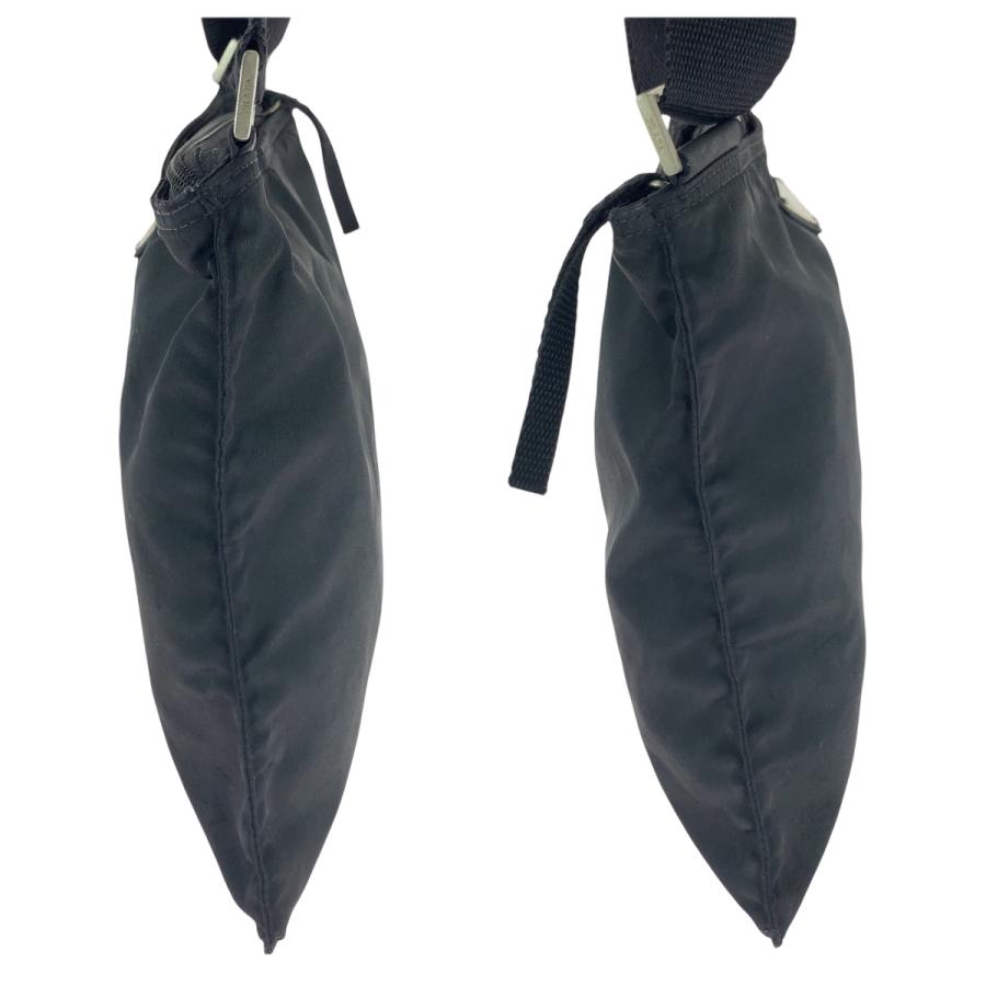 PRADA プラダ テスート 三角ロゴプレート ブラック 黒 シルバー金具 ナイロン ショルダーバッグ サコッシュ レディース 506416_7