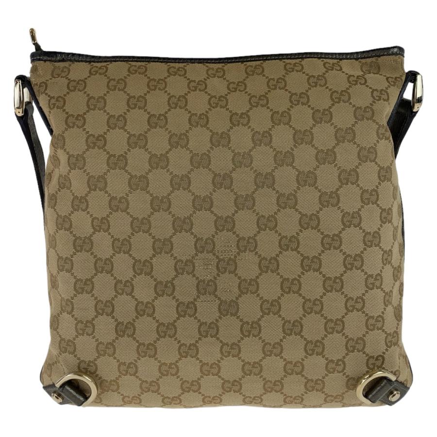 GUCCI グッチ アビー GG柄 ベージュ ブラウン ゴールド金具 GGキャンバス/レザー 131326 斜め掛け ショルダーバック ポシェット 407740