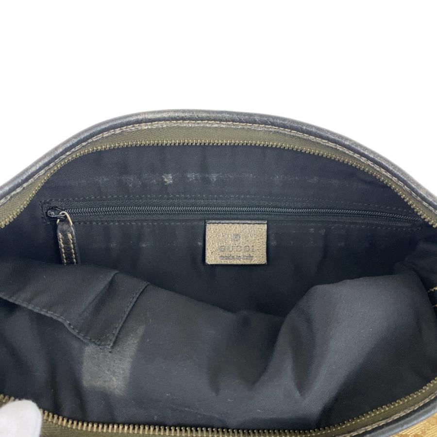 GUCCI グッチ アビー GG柄 ベージュ ブラウン ゴールド金具 GGキャンバス/レザー 131326 斜め掛け ショルダーバック ポシェット 407740