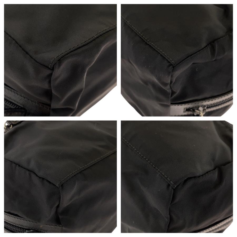 PRADA プラダ テスート サフィアーノレザー 三角ロゴプレート ブラック