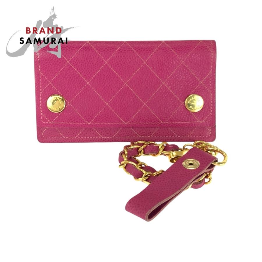 Chanel ピンク 長財布 ゴールドチェーン 渋谷並木橋店】CHANEL シャネル チェーンウォレット(WOC) マトラッセ