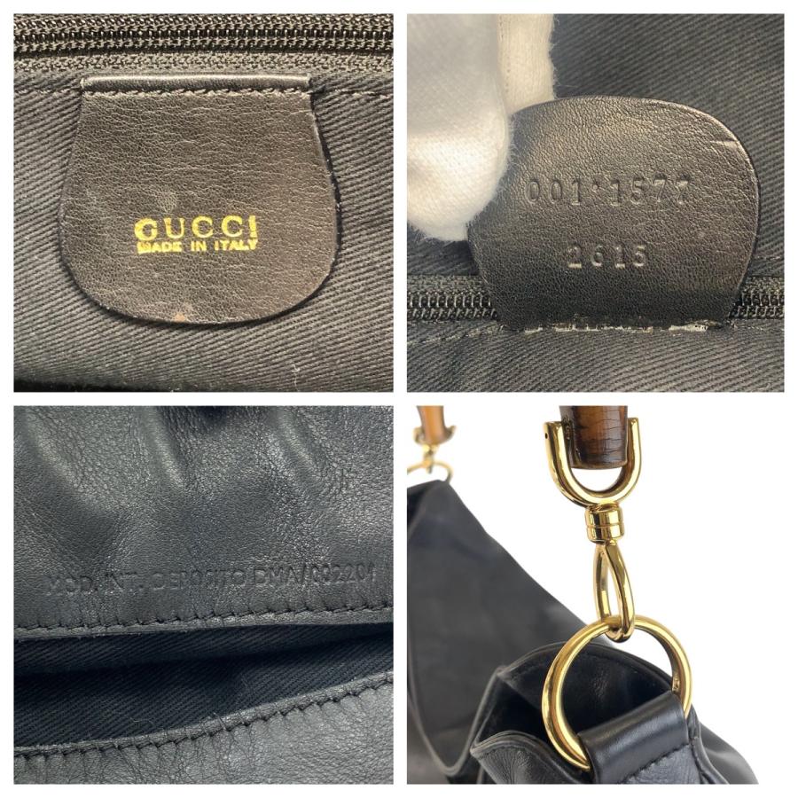 GUCCI（グッチ） バンブー ブラック 黒 ゴールド金具 レザー 001 1577