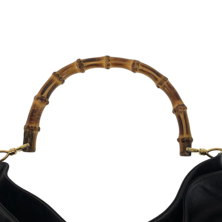 GUCCI グッチ バンブー ブラック 黒 ゴールド金具 レザー 001 1577 ハンドバッグ ショルダーバッグ 2way レディース 506480 | GUCCI | 07