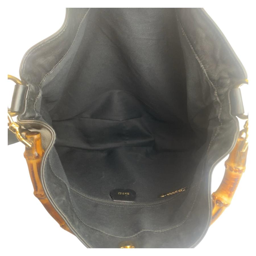 GUCCI グッチ バンブー ブラック 黒 ゴールド金具 レザー 001 1577 ハンドバッグ ショルダーバッグ 2way レディース 506480 | GUCCI | 08