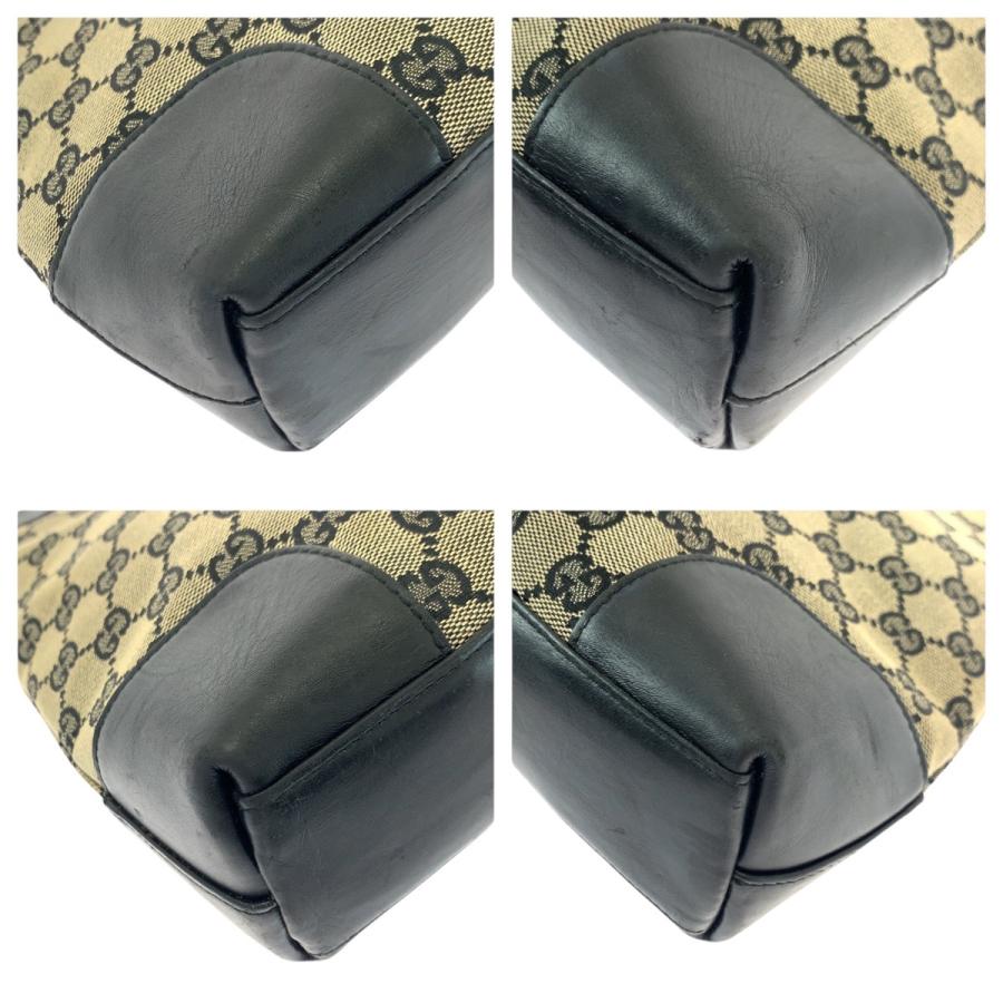 GUCCI GG ショルダーバッグ ブラック ロゴ レザー ゴールド金具 GUCCI（グッチ） 極 美品 箱付き オールドグッチ ヴィンテージ GG ロゴ
