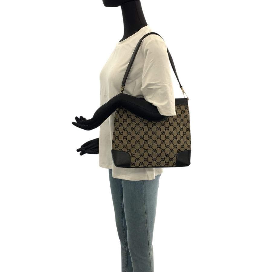 GUCCI（グッチ） ワンショルダー ベージュ ブラック ゴールド金具 GG
