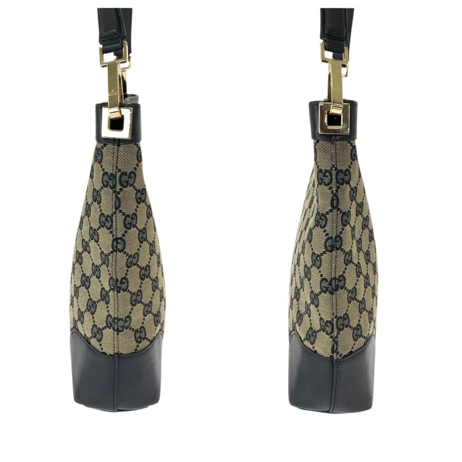 GUCCI（グッチ） ワンショルダー ベージュ ブラック ゴールド金具 GG
